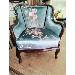 Stylowy aksamitny welur motyw kwiatowy 